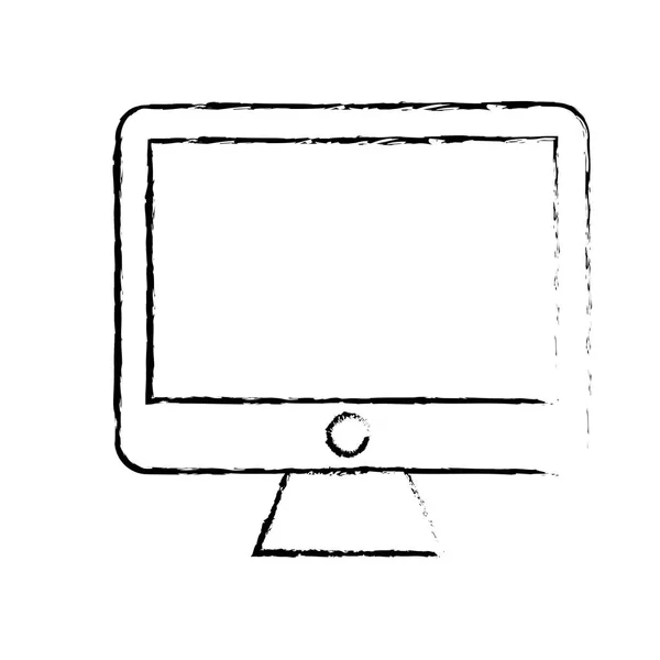 Progettazione di computer isolata — Vettoriale Stock