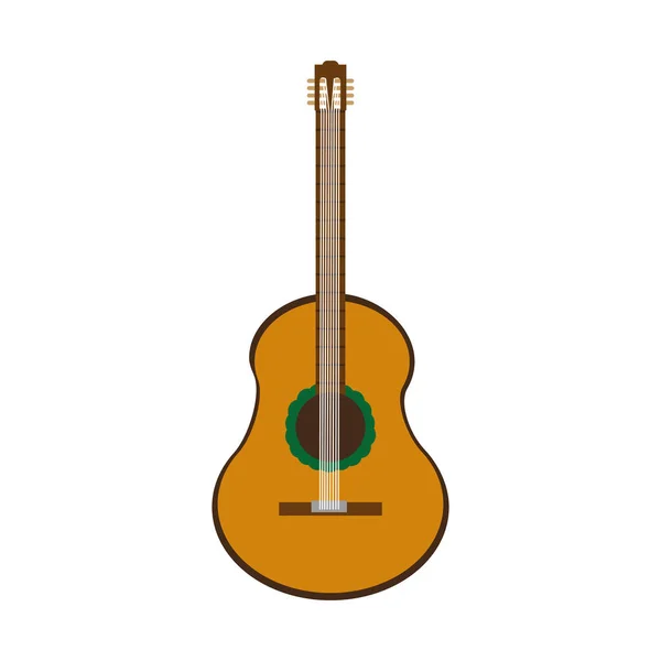 Guitarra Música Instrumental Tema Sonido Diseño Aislado Ilustración Vectorial — Vector de stock