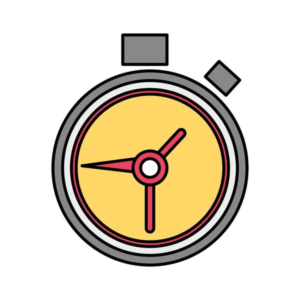 Zeile Farbe Chronometer Objekt zur Kontrolle der Zeit Countdown — Stockvektor