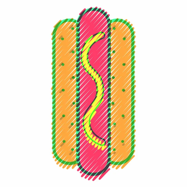 Isolated hot dog design — Stock Vector