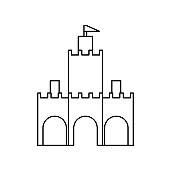 Design del castello isolato — Vettoriale Stock