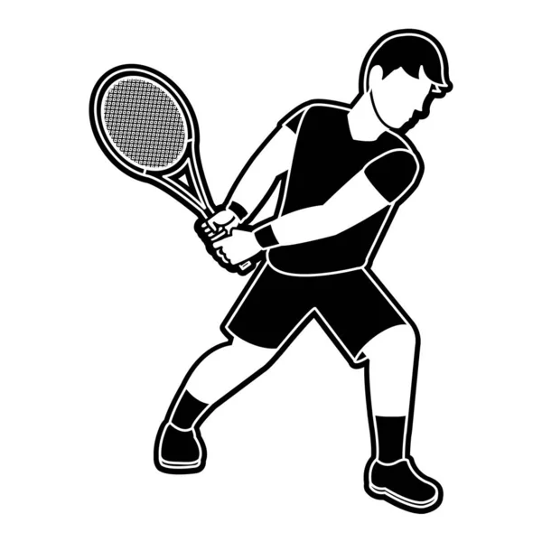 Conception de joueur de tennis — Image vectorielle