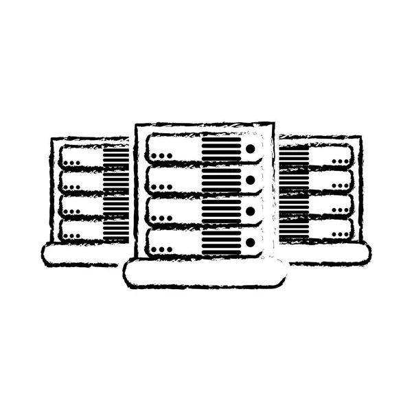 Web Hosting Data Center Tema Base Design Isolado Ilustração Vetorial — Vetor de Stock