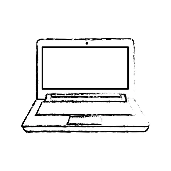 Laptop Dispositivo Gadget Tecnologia Tema Design Isolado Ilustração Vetorial — Vetor de Stock