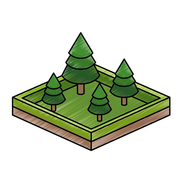 Dennenboom ontwerp — Stockvector