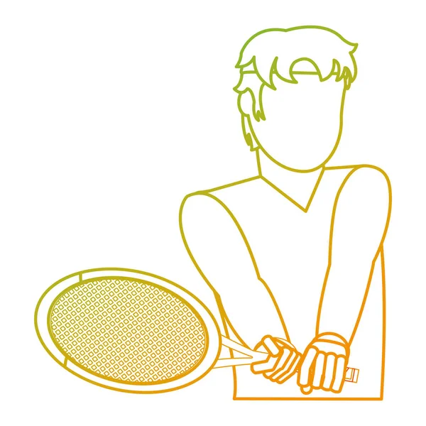 Conception de joueur de tennis — Image vectorielle