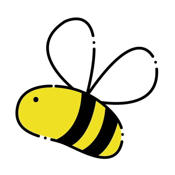 色かわいい蜂昆虫動物飛行 — ストックベクタ
