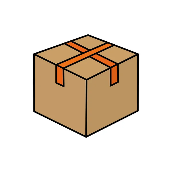 Boîte Livraison Expédition Logistique Thème Conception Isolée Illustration Vectorielle — Image vectorielle