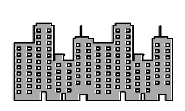 Isolierte Stadtgestaltung — Stockvektor