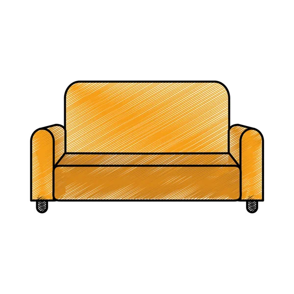 Isoliertes Couch-Design — Stockvektor