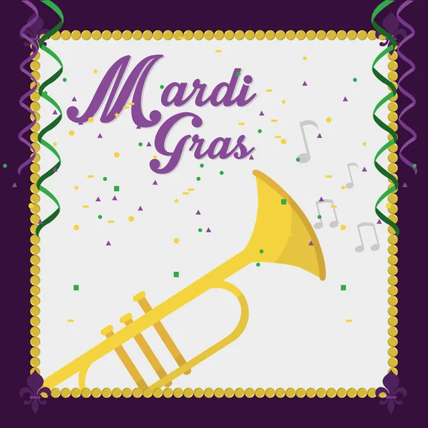 Mardi Gras design de carnaval —  Vetores de Stock