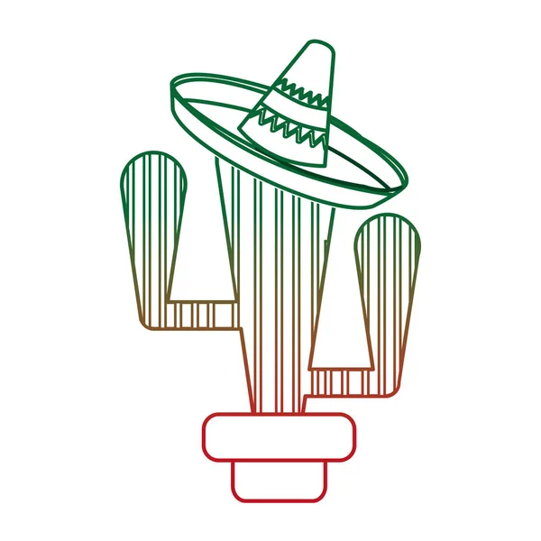 Kaktusz Növény Sivatag Természet Téma Elszigetelt Design Vektor Illusztráció — Stock Vector