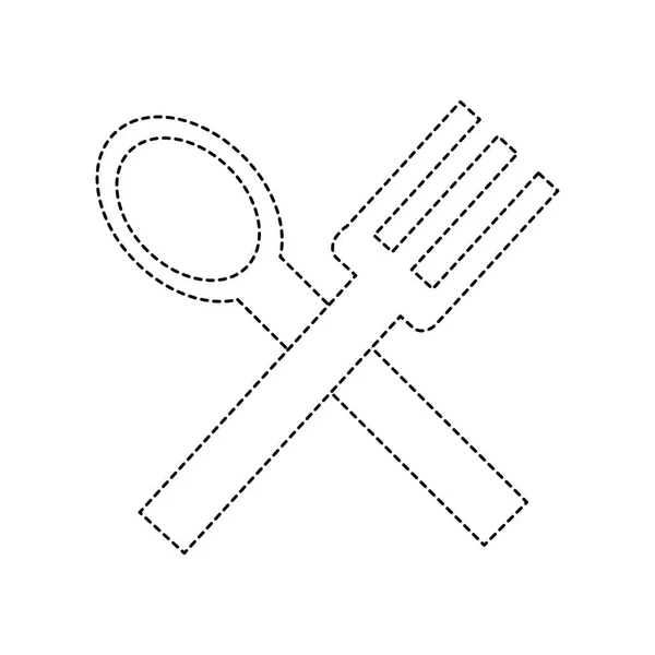 Design lingură și furculiță — Vector de stoc