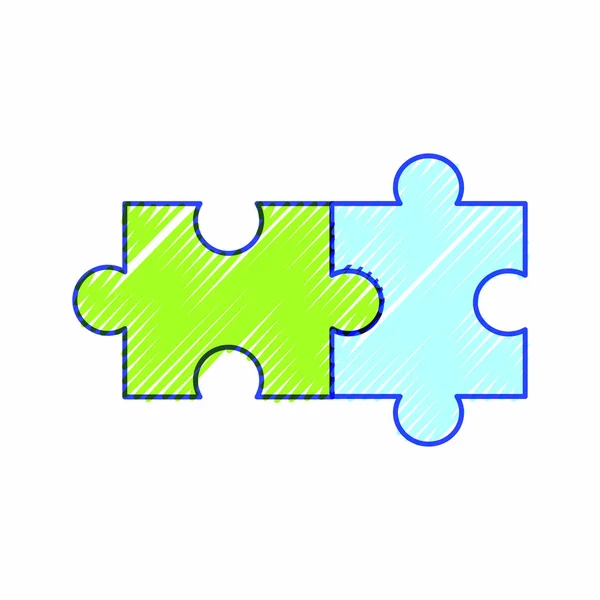 Isoliertes Puzzle-Design — Stockvektor