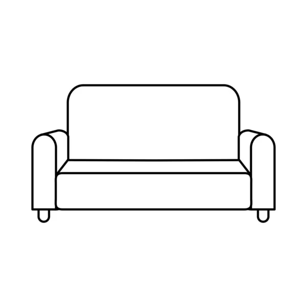 Isolated couch design — Stock Vector