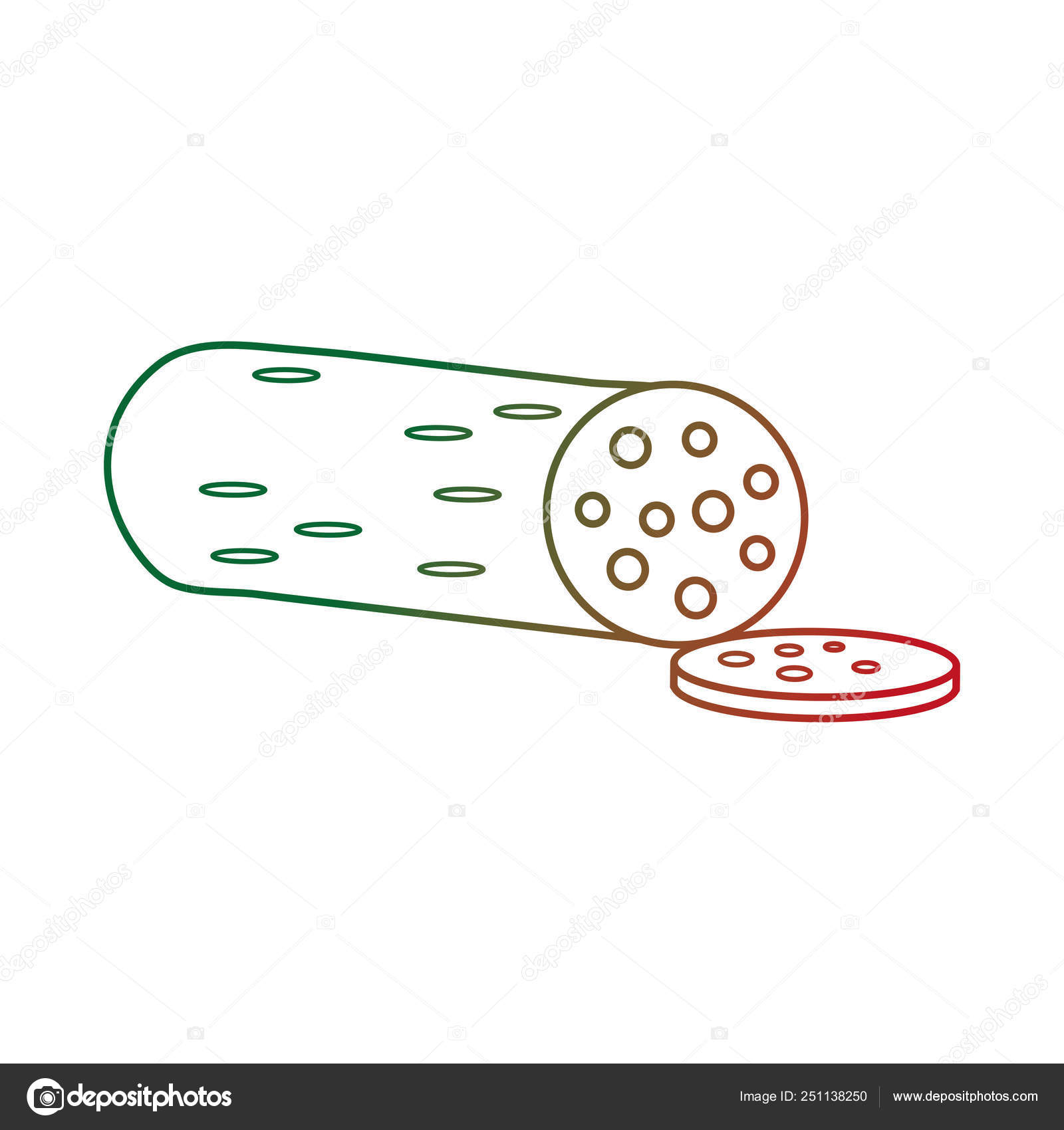 Isolated salami design Stock Vector Image by ©stockgiu 251138250