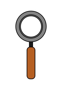 Lupe araç arama ve Büyüteç camı Tema izole tasarım vektör çizim