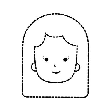 şekil sosyal kadın baş saç modeli tasarımı ile noktalı