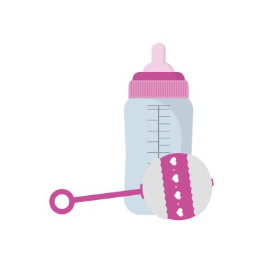 Bebek şişe ve maraca tasarım