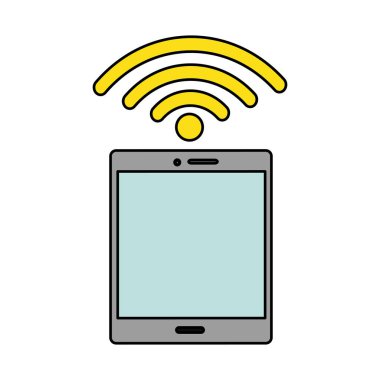 Tablet cihaz becerikli alet ve teknoloji Tema izole tasarım vektör çizim