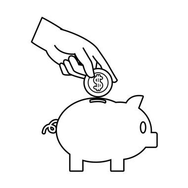 İzole domuz tasarım