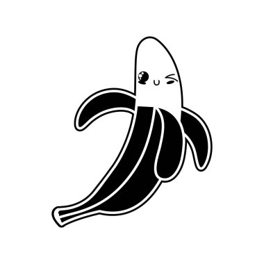 Muz meyve sağlıklı ve organik gıda Tema izole tasarım vektör çizim