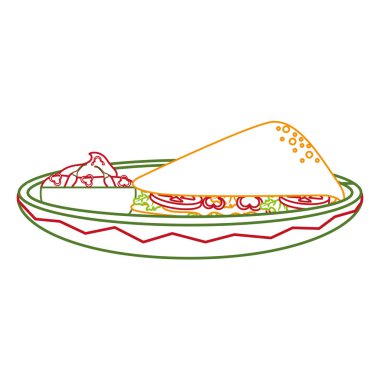 İzole quesadilla tasarım