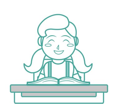 Kız ve kitap tasarımı