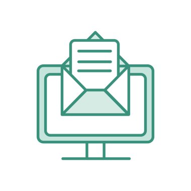 Duo renk e-posta mektup mesaj bilgisayar teknolojisi ile