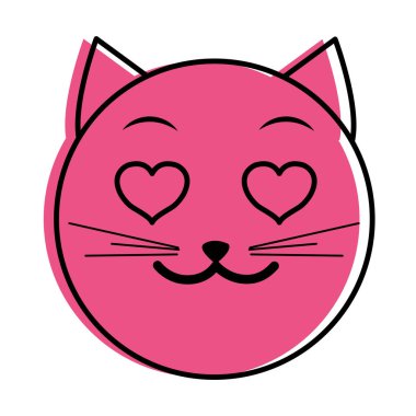 kedi yüz emoji ifade taşınan rengini âşık