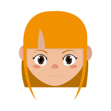 Kız çizgi film küçük insanlar Tema izole tasarım vektör çizim ve çocuk çocukluk