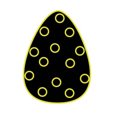 Neon düz kutlama için puan dekorasyonu ile Paskalya yortusu yumurta