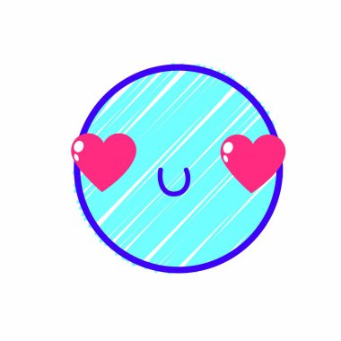 Yüz ifade karikatür karikatür ve Tema izole tasarım vektör çizim karakter