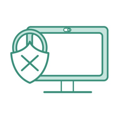 Duo renk bilgisayar teknolojisi ile asma kilit kötü güvenlik