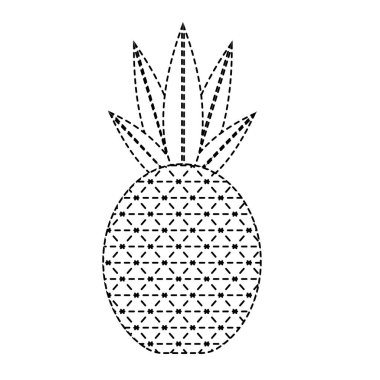 İzole ananas tasarım