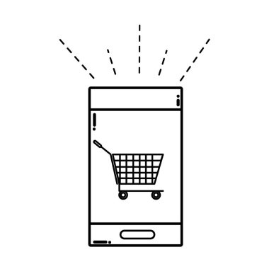 satır smartphone teknoloji market alışveriş sepeti ile