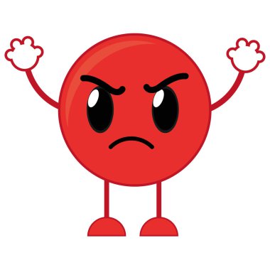 kolları ve bacakları ile kızgın emoji ifade