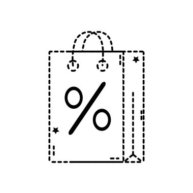 noktalı shape alışveriş çantası nesnesi ile Pazar yüzde