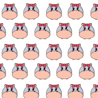 kadın su aygırı sevimli hayvan arka plan baş