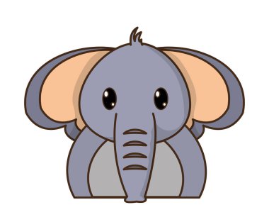 sevimli fil sevimli hayvan karakter