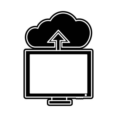 Bilgisayar aygıtı becerikli alet ve teknoloji Tema izole tasarım vektör çizim