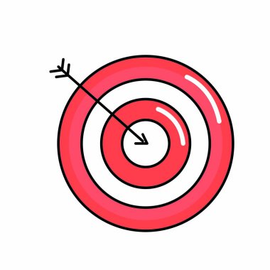 Hedef çözüm başarı ve strateji Tema izole tasarım vektör çizim