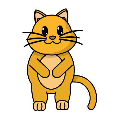 çok güzel ve şirin kedi hayvan karakter