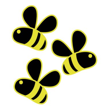 Neon düz şirin arıları böcek hayvan uçan