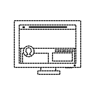 Bilgisayar aygıtı becerikli alet ve teknoloji Tema izole tasarım vektör çizim
