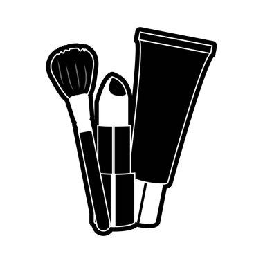 Ruj krem ve fırça tasarım