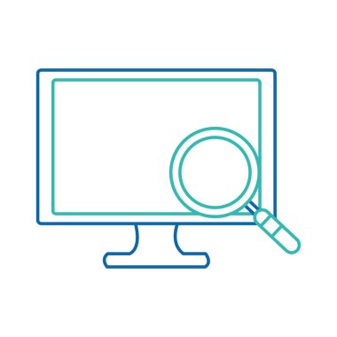 Bilgisayar aygıtı becerikli alet ve teknoloji Tema izole tasarım vektör çizim