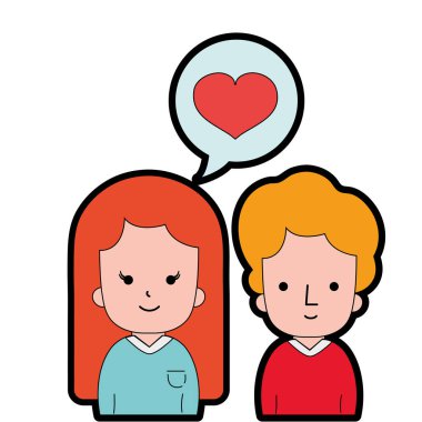 tam renkli çift kalp sohbet kabarcığı birlikte