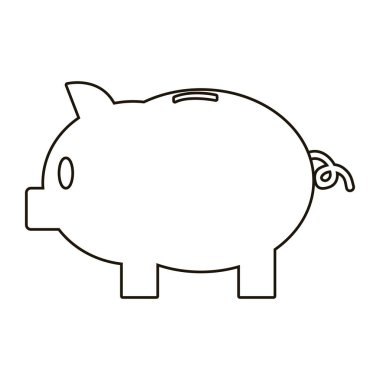 İzole domuz tasarım