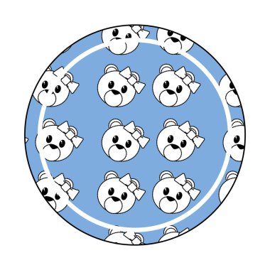 Ayı çizgi film düğmesi